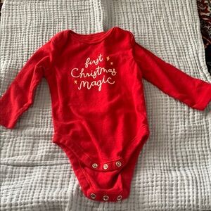 Old Navy Red Christmas Magic Kids Onesie